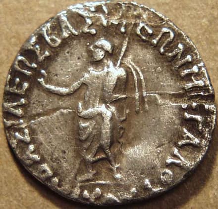 Maues, Silver drachm obverse