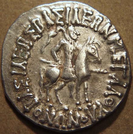 Vonones and Spalahores, Silver tetradrachm obverse