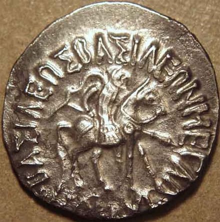 Vonones and Spalagadames, Silver tetradrachm obverse