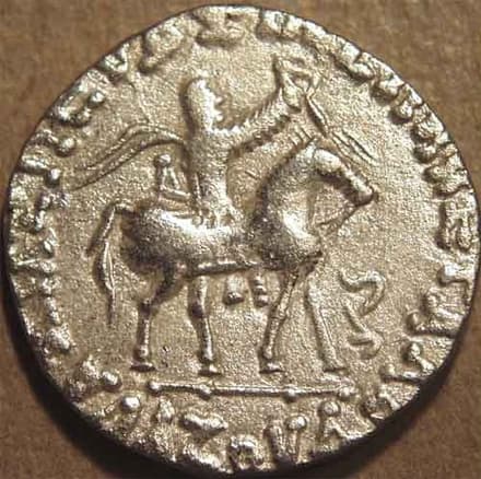 Azes, Silver tetradrachm, Zeus left reverse obverse