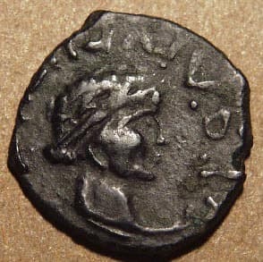 Kujula Kadphises AE reduced drachm - Copper obverse