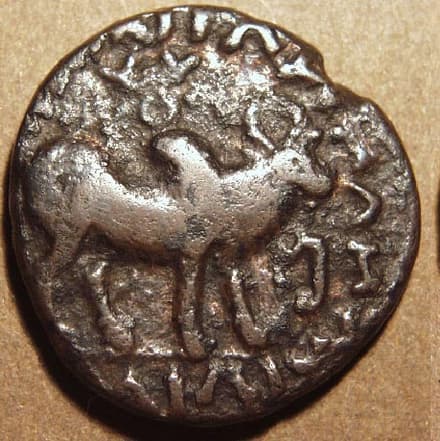 Kujula Kadphises AE penta-chalkon, Chach - Copper obverse