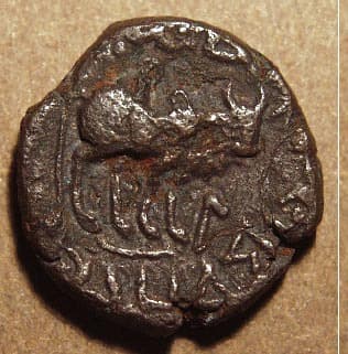 Kujula Kadphises AE didrachm, Kapisa - Copper obverse
