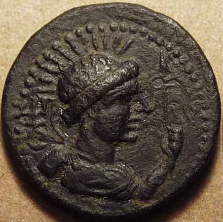 Vima Takha AE drachm - Copper obverse