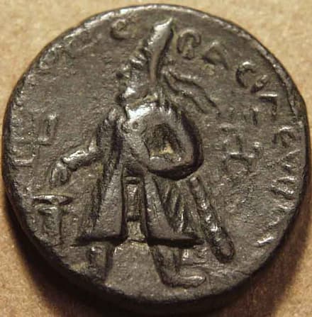 Vima Kadphises AE drachm or quarter unit - Copper obverse
