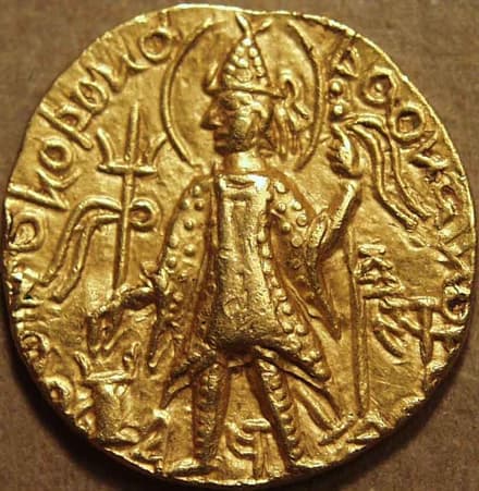 Kanishka III Vasudeva II Shaka Representative coin entries listed on catalog gallery page (Representative coin entries listed on Coi… - CI-DYN-B37-003 obverse