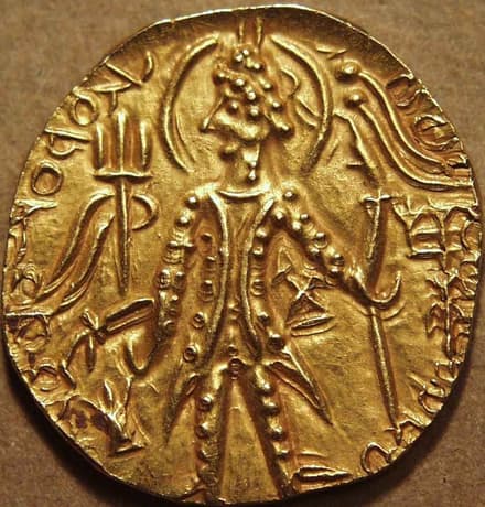 Kanishka III Vasudeva II Shaka Representative coin entries listed on catalog gallery page (Representative coin entries listed on Coi… - CI-DYN-B37-005 obverse