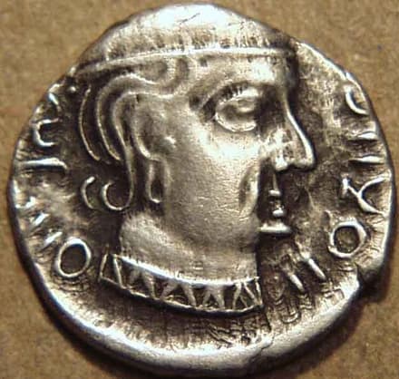 Satyadaman Prithvisena Damasena Representative coin entries listed on catalog gallery page (Representative coin entries listed on Co… - CI-DYN-B43-005 obverse