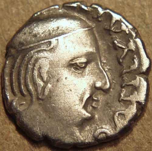Yasodaman I Vijayasena Isvaradatta Representative coin entries listed on catalog gallery page (Representative coin entries listed on… - CI-DYN-B45-001 obverse