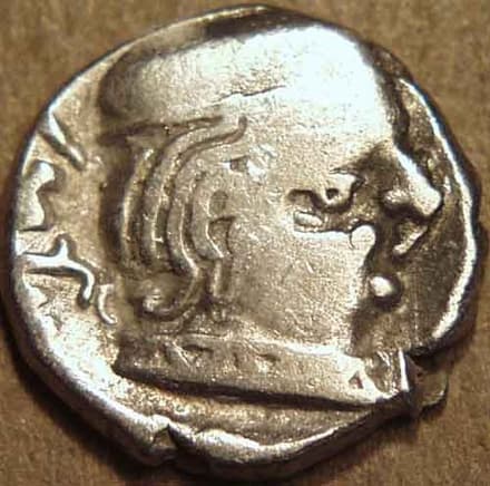 Visvasena silver drachms obverse