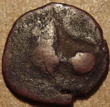 Ramagupta AE fraction, Lion type - Copper obverse