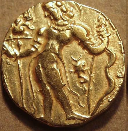 Kumaragupta I Copper / lead fractions obverse