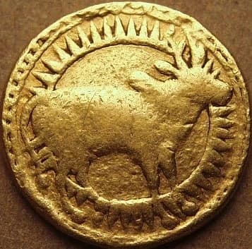 Jahangir Gold mohur, Agra, Taurus zodiac obverse