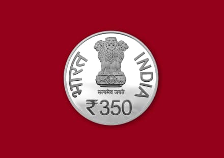 India Commemorative Commemoration of Sri Guru Tegh Bahadur Jis 350th Martyrdom Day obverse