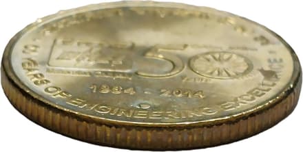5 Rupees - Golden Jubilee of BHEL obverse