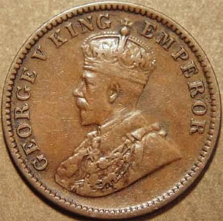 Quarter Anna (George V) obverse