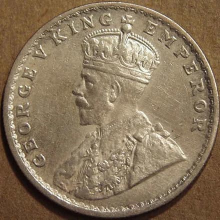 One Rupee (George V - Major Design Change) obverse