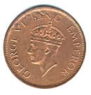 Quarter Anna (George VI) obverse
