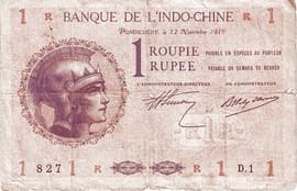 1 Roupie / Rupee 1919-1945 front