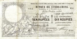 10 Roupies / Rupees 1919 front