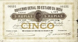 5 Rupias 1899 front