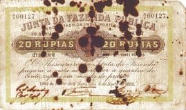 20 Rupias 1882 front