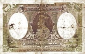 10 000 Rupees - George V ND (1928) front