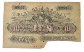 10 Rupees (Bank of Bengal) 1857 front
