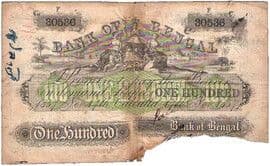 100 Rupees (Bank of Bengal, Calcutta) 1857 front