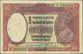 50 Rupees - George V ND (1930) front