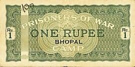 1 Rupee (Bhopal; PoW Camps) ND (1941-1945) front