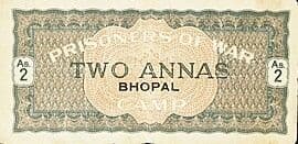2 Annas (Bhopal; PoW Camps) ND (1941-1945) front