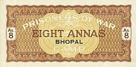 8 Annas (Bhopal; PoW Camps) ND (1941-1945) front