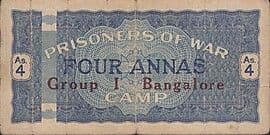 4 Annas (Bangalore; PoW Camps) ND (1941-1945) front