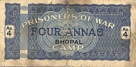 4 Annas (Bhopal; PoW Camps) ND (1941-1945) front