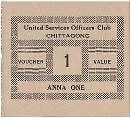 1 Anna (Chittagong; United Services Officers' Club) ND (1942-1945) front