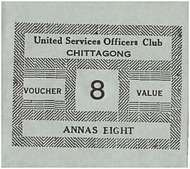 8 Annas (Chittagong; United Services Officers' Club) ND (1942-1945) front