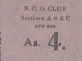 4 Annas (Chabua; NCO Club) ND (1942-1945) front