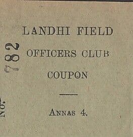 4 Annas (Landhi Field Officers Club) ND (1942-1945) front