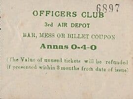 4 Annas (3rd Air Depot Group; Officers Club) ND (1942-1945) front
