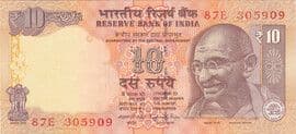 10 Rupees (Dated Reverse with Rupee Symbol - ₹) 2011-2017 front