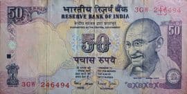 50 Rupees (No Date) ND (1997-2002) front
