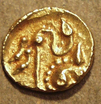 Anonymous gold fanam reverse