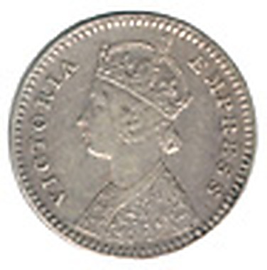 Two Annas (Queen Victoria Empress) obverse