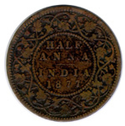 Half Anna (Queen Victoria Empress) reverse