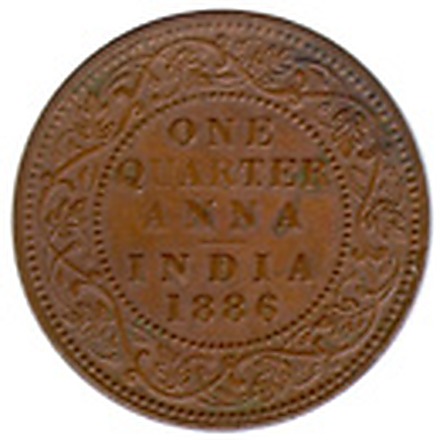 Quarter Anna (Queen Victoria Empress) reverse