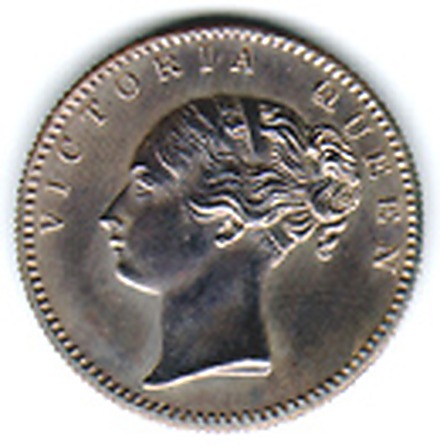 Half Rupee obverse