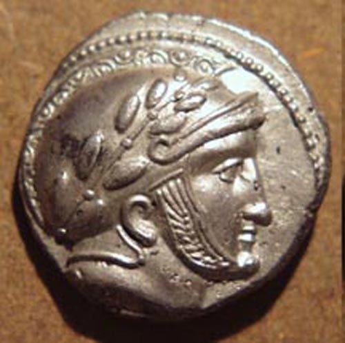 Paratarajas / Parata Rajas Arjuna, silver drachm, late type obverse