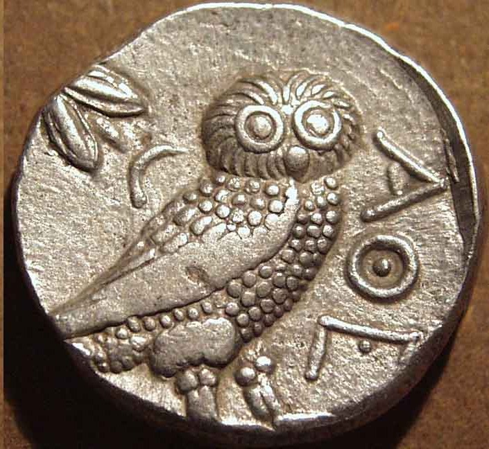 pre-Seleucid / Imitation of Athenian owl Silver Tetradrachm, c. 320 BCE reverse