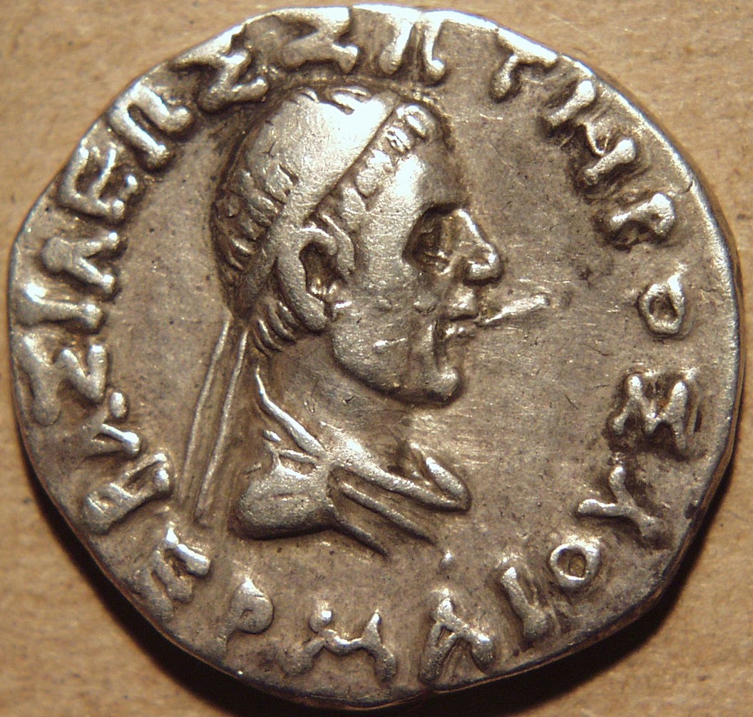 Hermaios imitation, Silver tetradrachm obverse